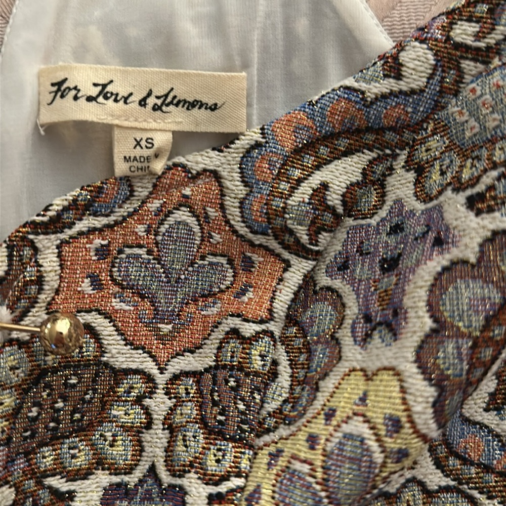For Love & Lemons Brocade Tapestry Mini Dress (NWOT) - Picture 5 of 6